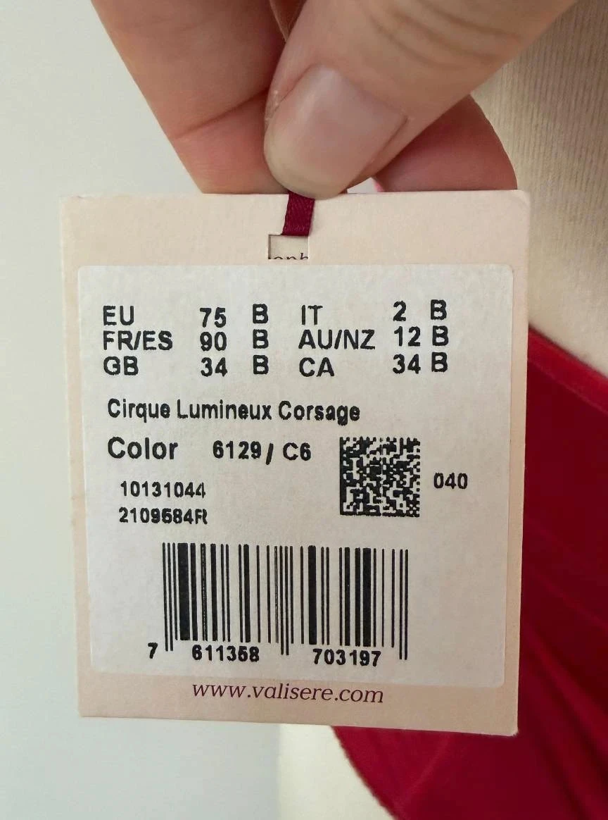 Sostén bustier Valisère rojo bordado nuevo con etiqueta talla M lencería elegante – photo 7
